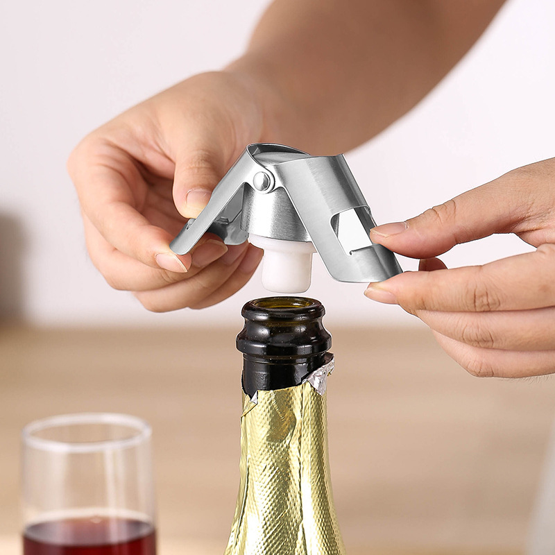 Wine Beer Champagne - Penutup Botol Sampanye Baja Portabel Berkilau