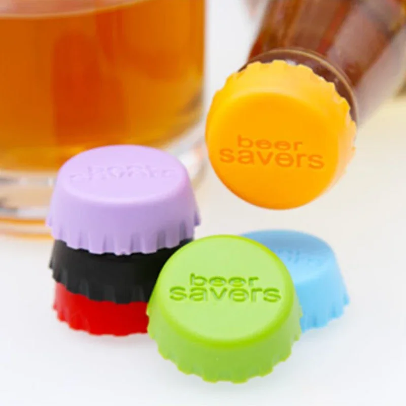 Wine Beer Garden - Tutup Botol Bir Silikon Warna Permen,