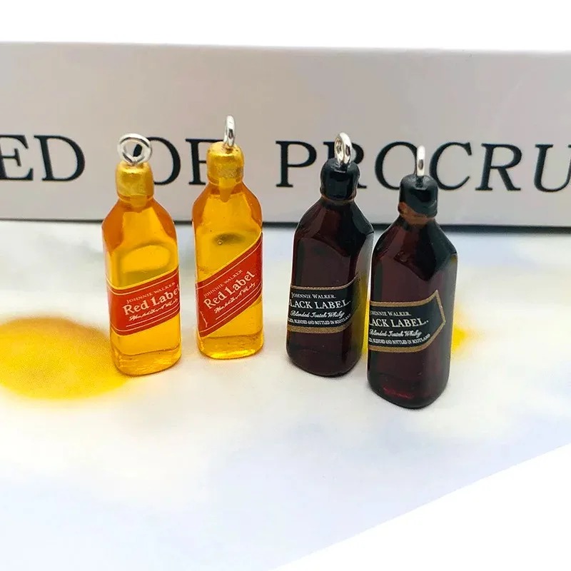 Wine Beer Bottle - 10 Buah Liontin Resin Botol Wine