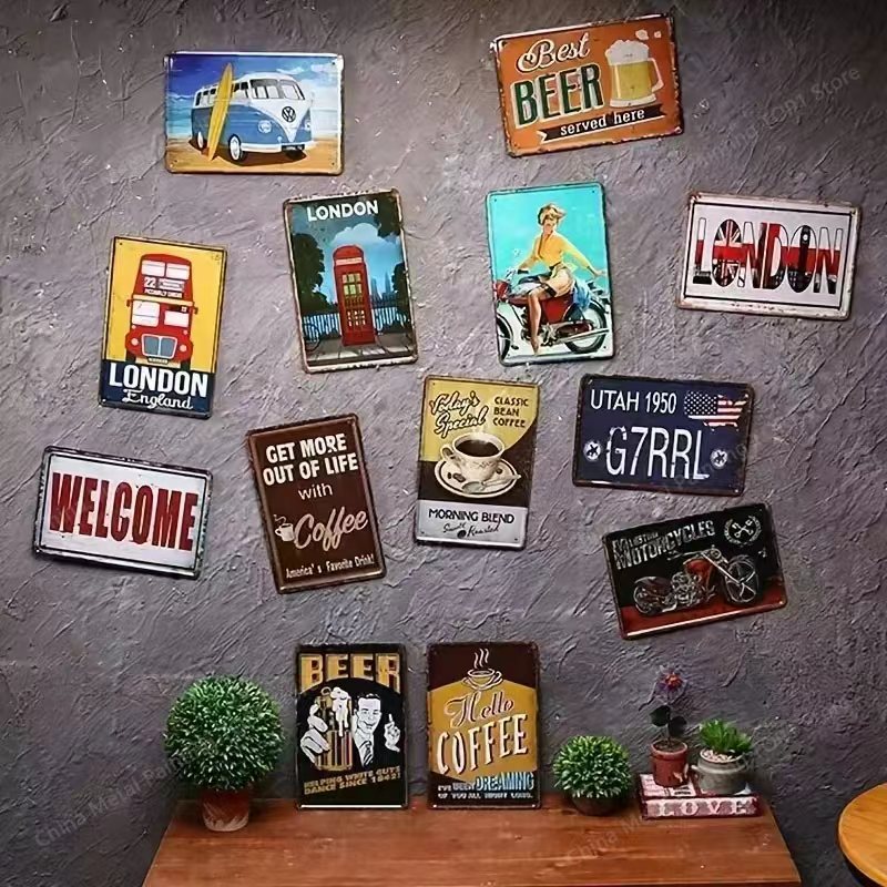 Papan Tanda Logam Bar Pub BBQ  - Wine Beer Pub ulasan dan harga