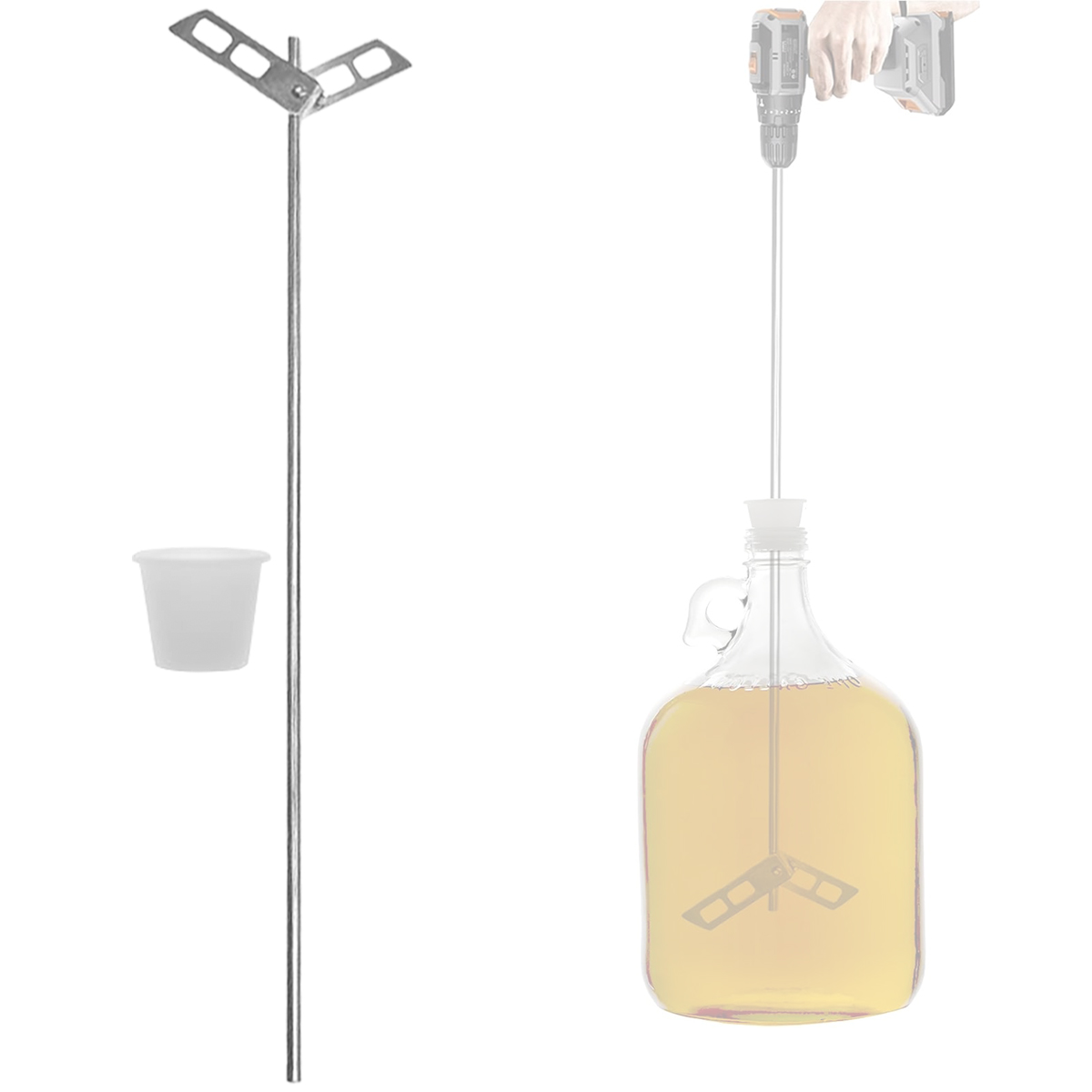 Pengaduk bir Degassing, batang - Wine With Beer Mix ulasan dan harga