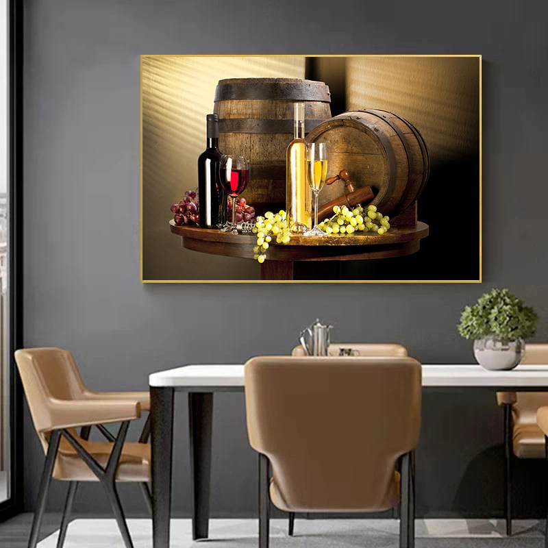 Lukisan Kanvas Botol Bir Anggu - Wine Beer Bottle ulasan dan harga