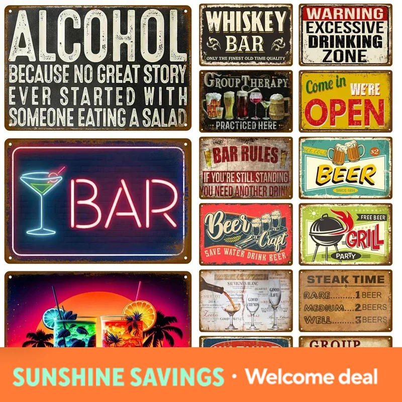 Papan Logam Tanda Merek Whiske - Wine Beer Pub ulasan dan harga