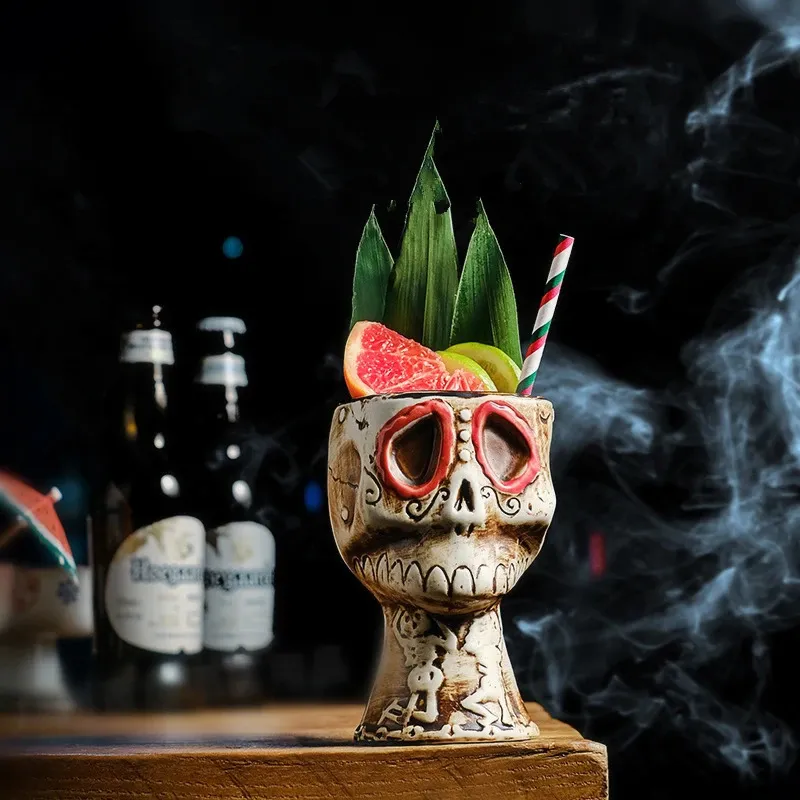 Gelas Koktail Tengkorak Hallow - Wine With Beer Mix ulasan dan harga