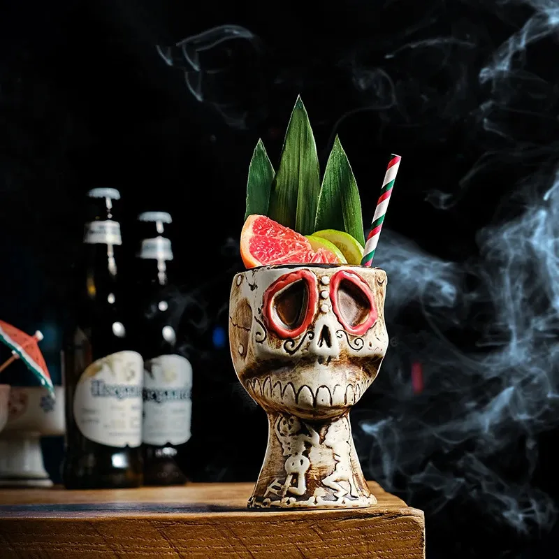 Gelas Koktail Tengkorak Hallow - Wine With Beer Mix ulasan dan harga