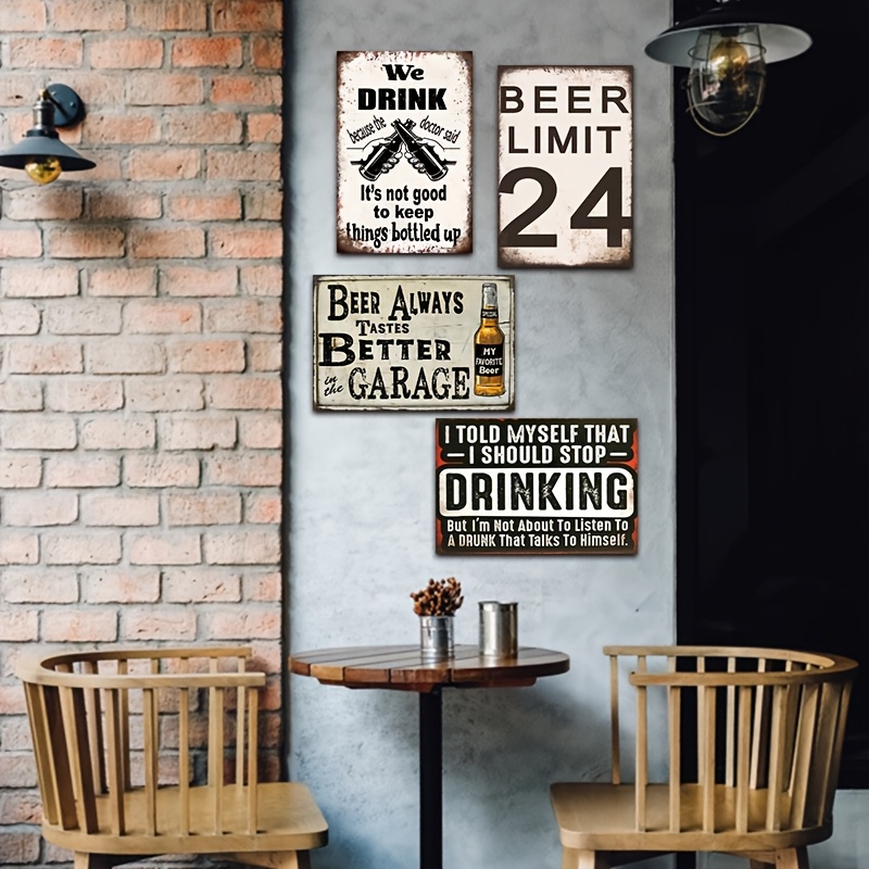 4 Buah Tanda Logam Bir dan Ang - Wine Beer Pub ulasan dan harga