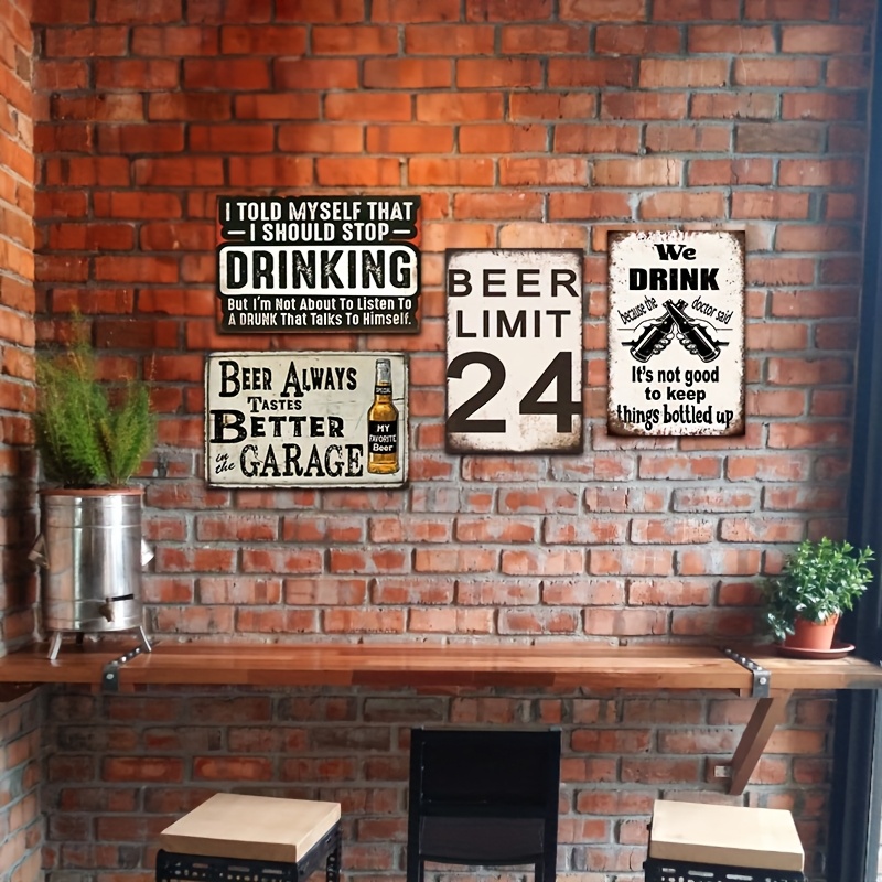 4 Buah Tanda Logam Bir dan Ang - Wine Beer Pub ulasan dan harga