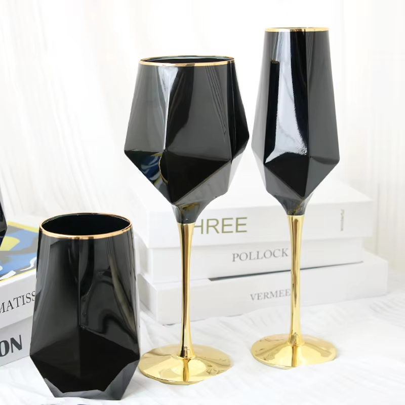 Kacamata hitam murni tepi emas - Wine Beer Champagne ulasan dan harga