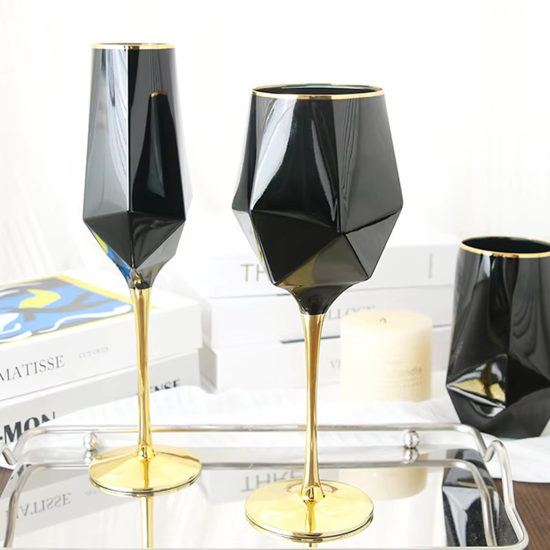 Kacamata hitam murni tepi emas - Wine Beer Champagne ulasan dan harga