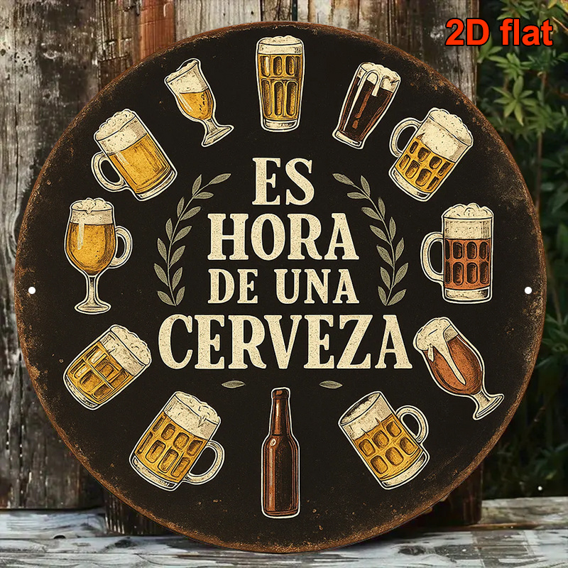 1pc 2D Flat Round Hora De Rvez - Wine Beer Garden ulasan dan harga