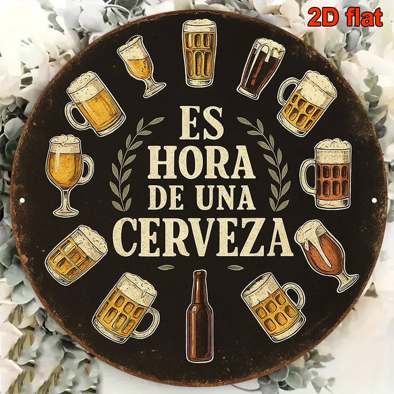 1pc 2D Flat Round Hora De Rvez - Wine Beer Garden ulasan dan harga