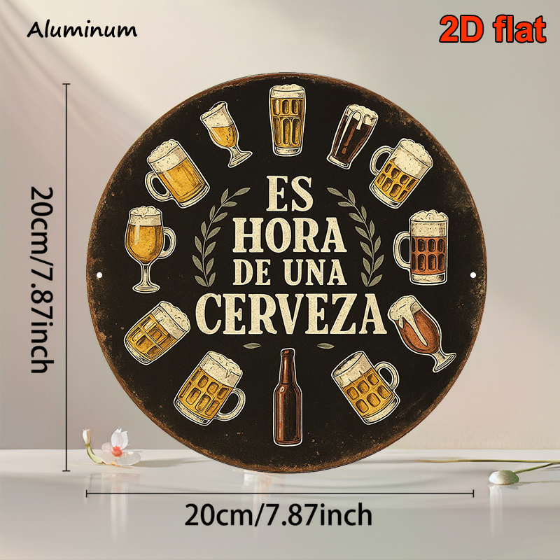 1pc 2D Flat Round Hora De Rvez - Wine Beer Garden ulasan dan harga