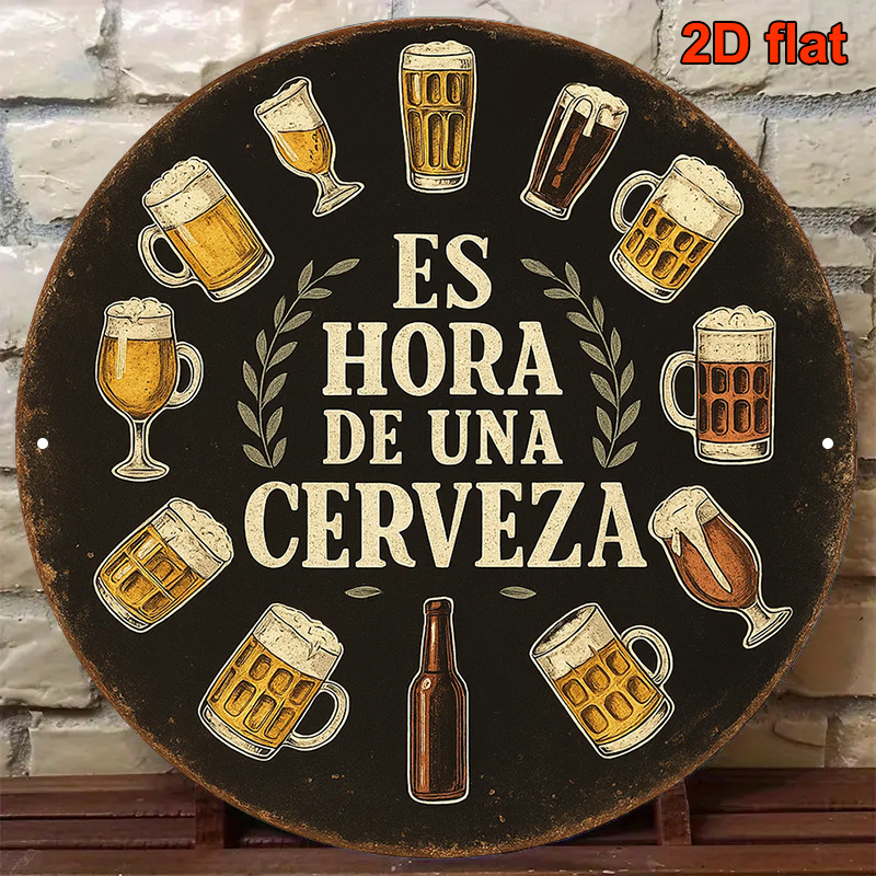 1pc 2D Flat Round Hora De Rvez - Wine Beer Garden ulasan dan harga